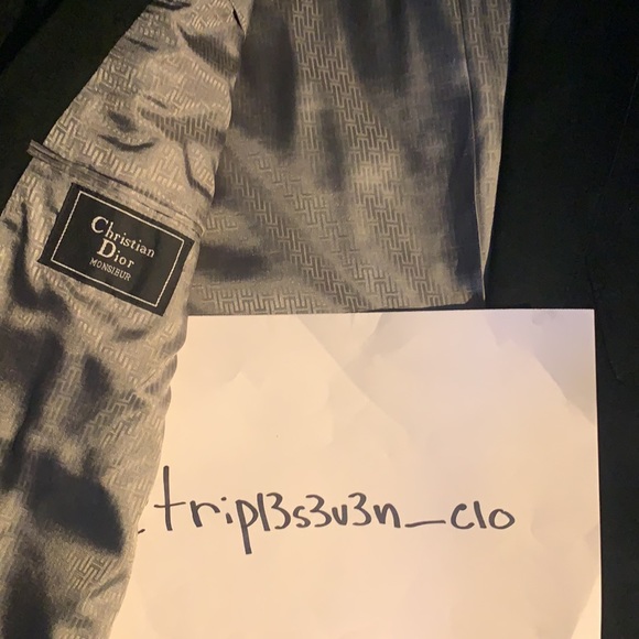 Christian Dior Monsieur Ultra Suede Double Button - Picture 2 of 5